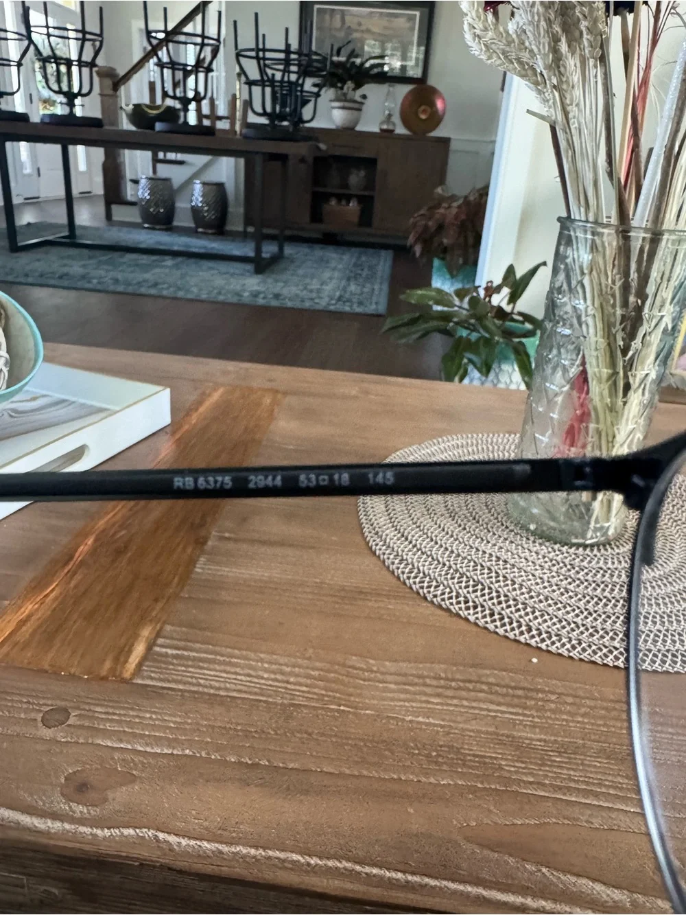 Ray-Ban Matte Black Semi-Rim Metal Eyeglass Frames
